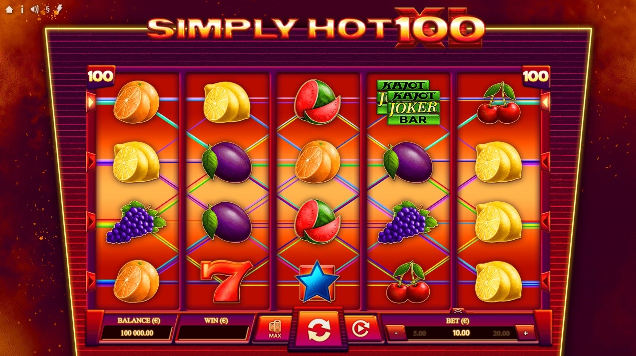Simply Hot XL 100 Slot Gameplay