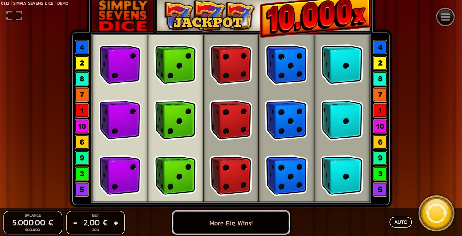 Simply Sevens Dice Slot Gameplay