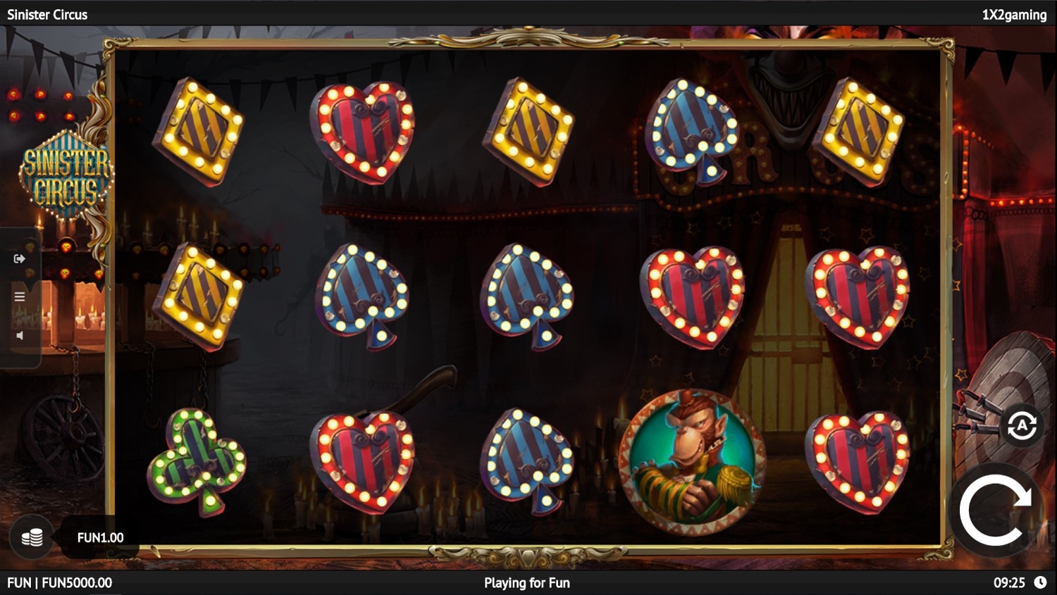 Sinister Circus Slot Gameplay