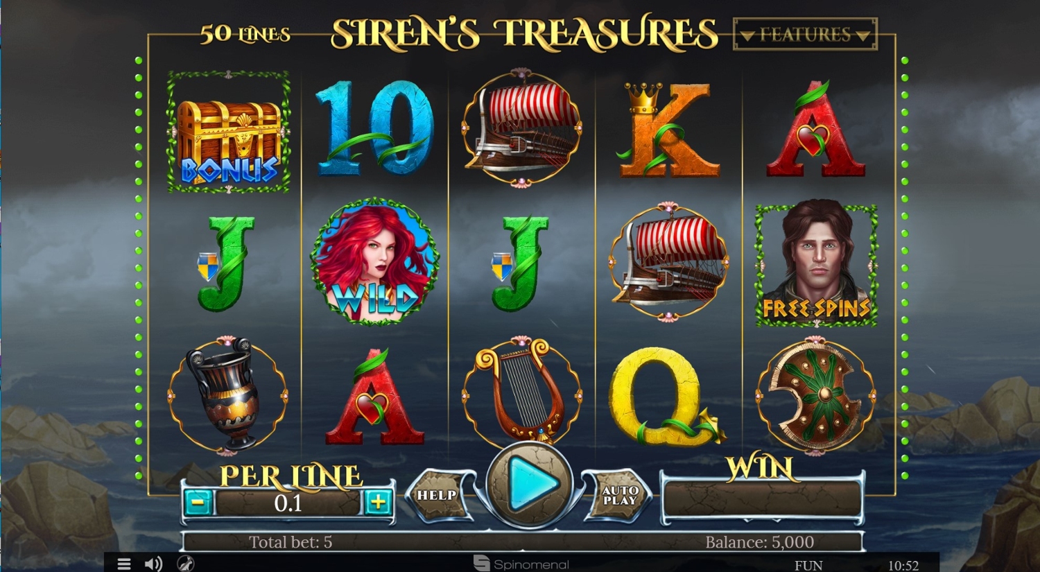 Sirens Treasures Slot Gameplay