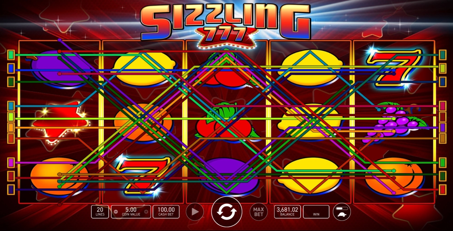 Sizzling 777 Slot Gameplay