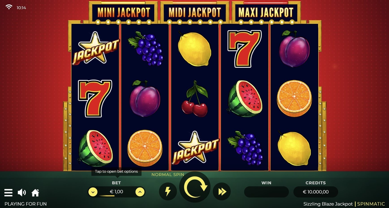 Sizzling Blaze Jackpot Slot Gameplay