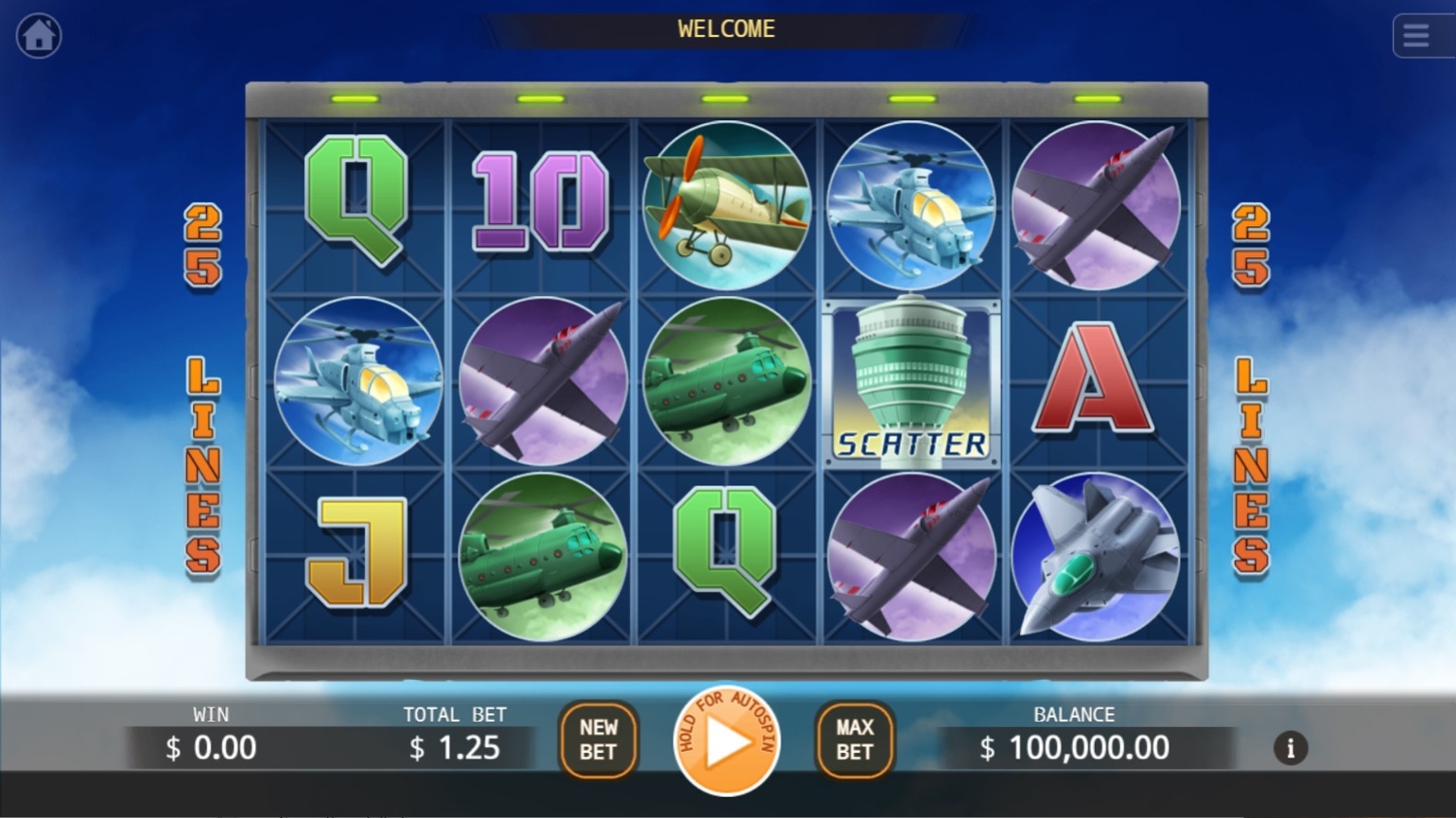 Sky Force Slot Gameplay