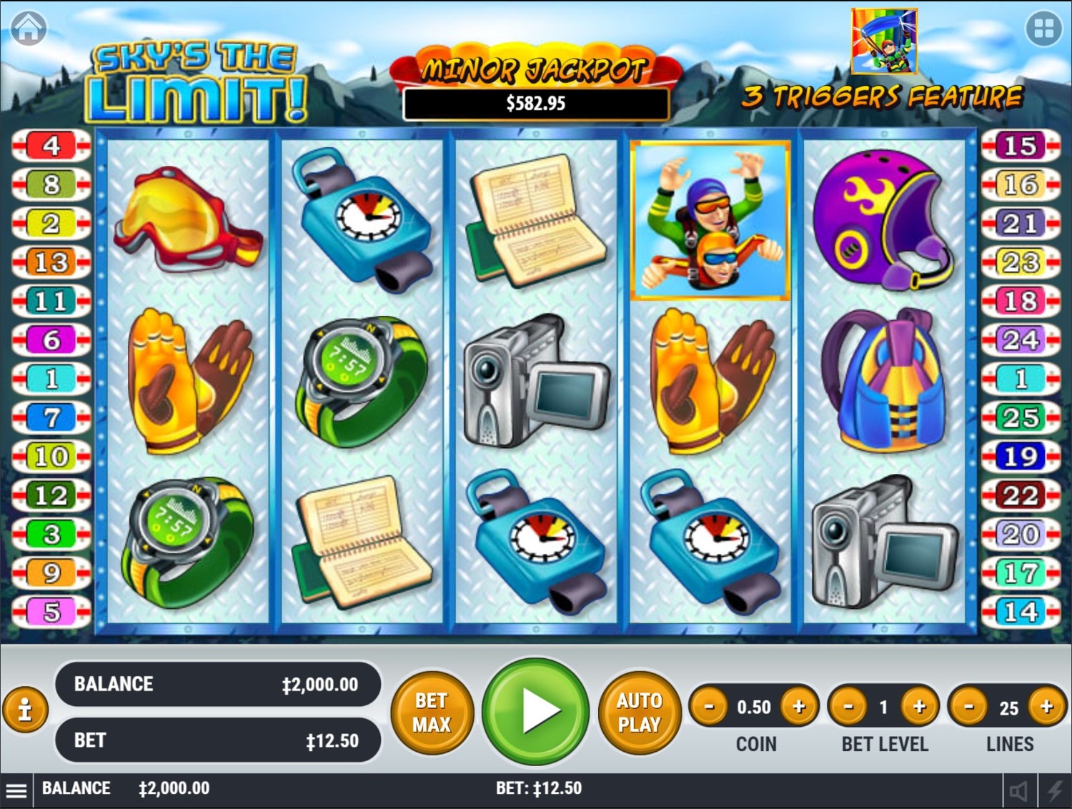 Sky's the Limit Slot Gameplay