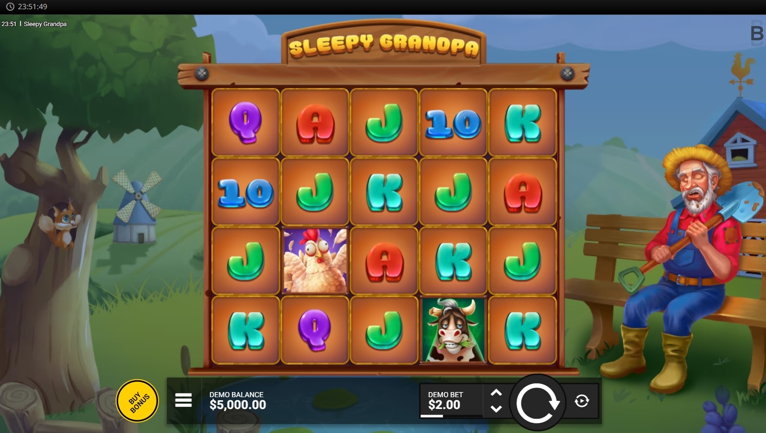 Sleepy Grandpa Slot Gameplay