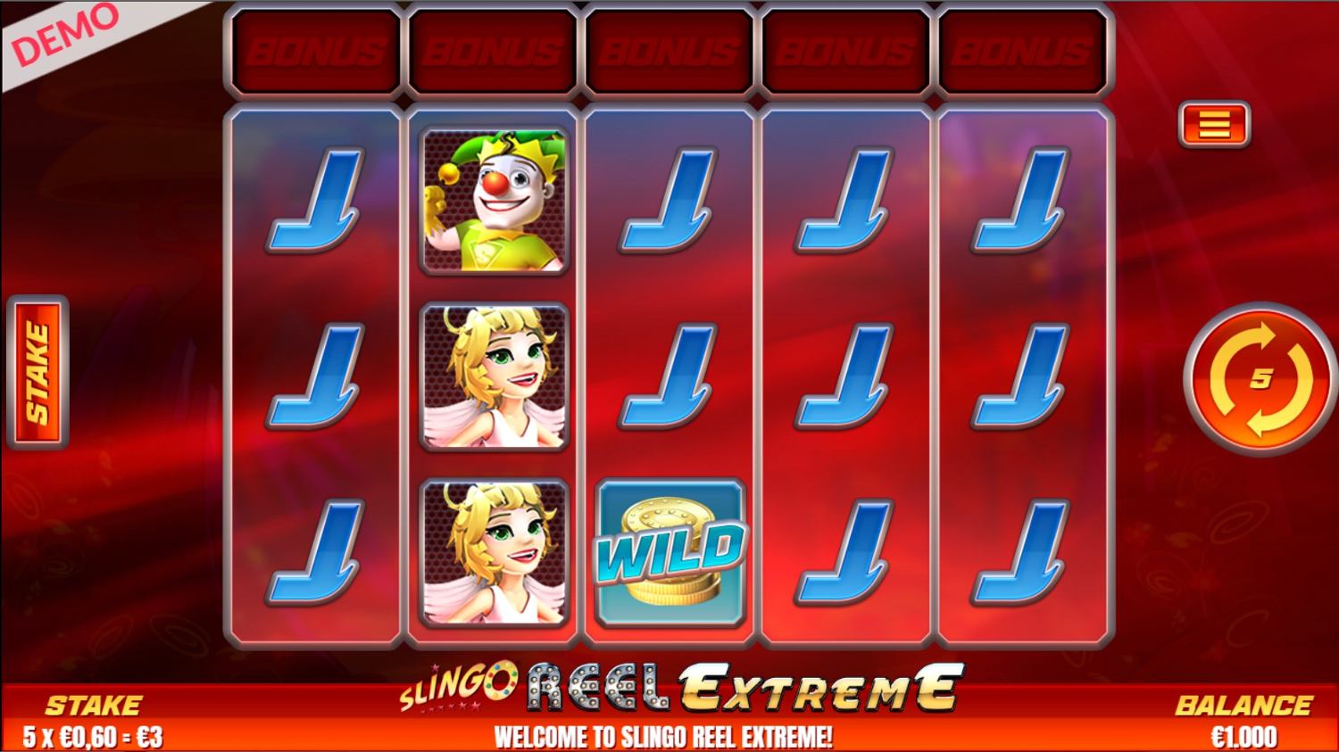Slingo Reel Extreme Slot Gameplay