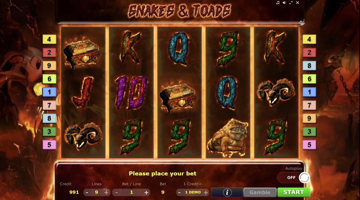 Snakes Toads Slot Gameplay