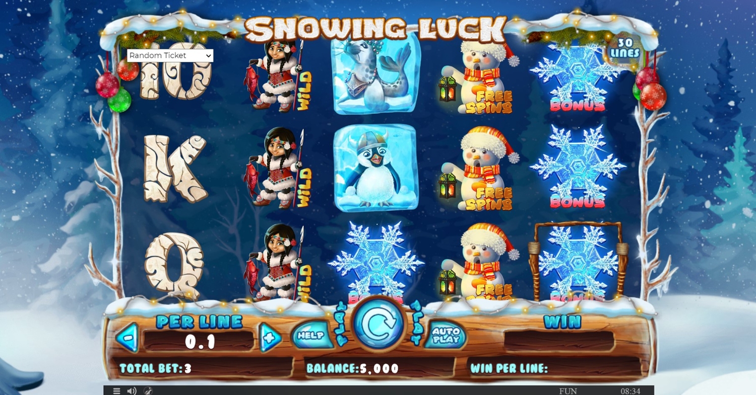 Snowing Luck Christmas Edition Slot Gameplay