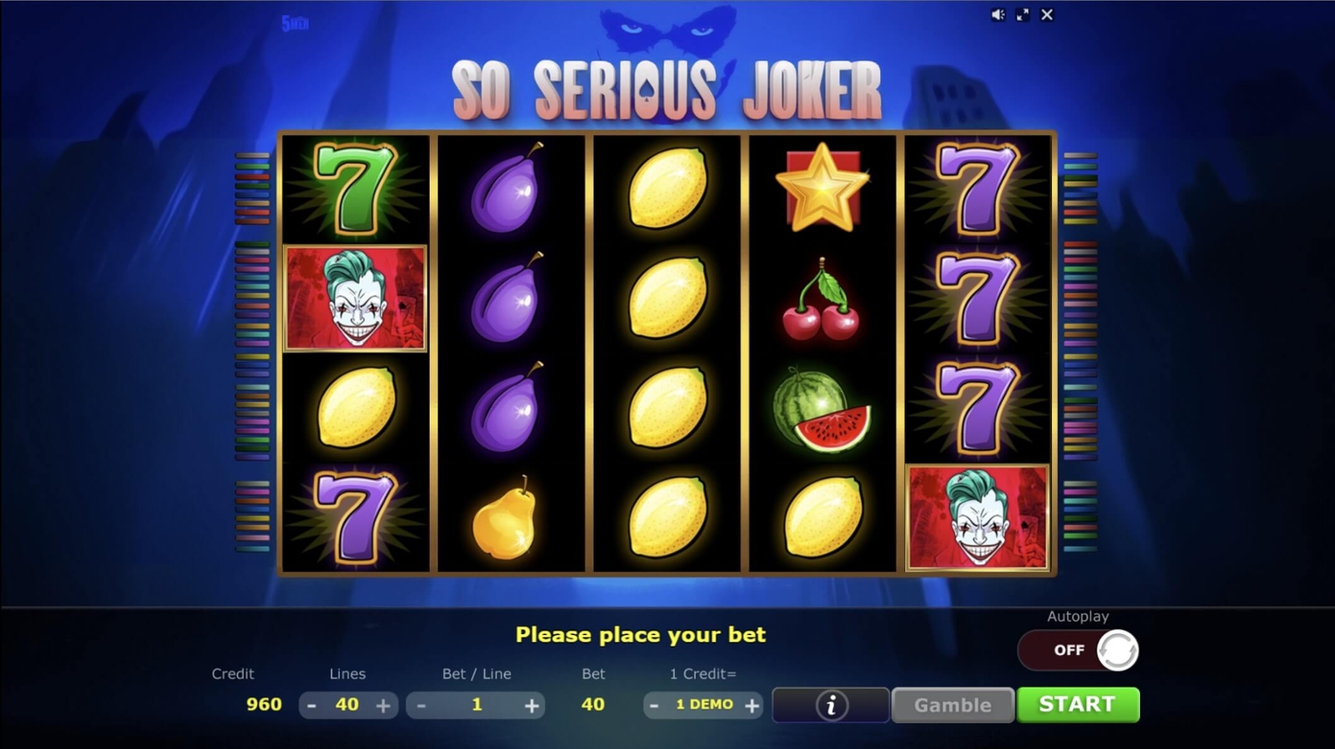 So Serious Joker Slot Gameplay