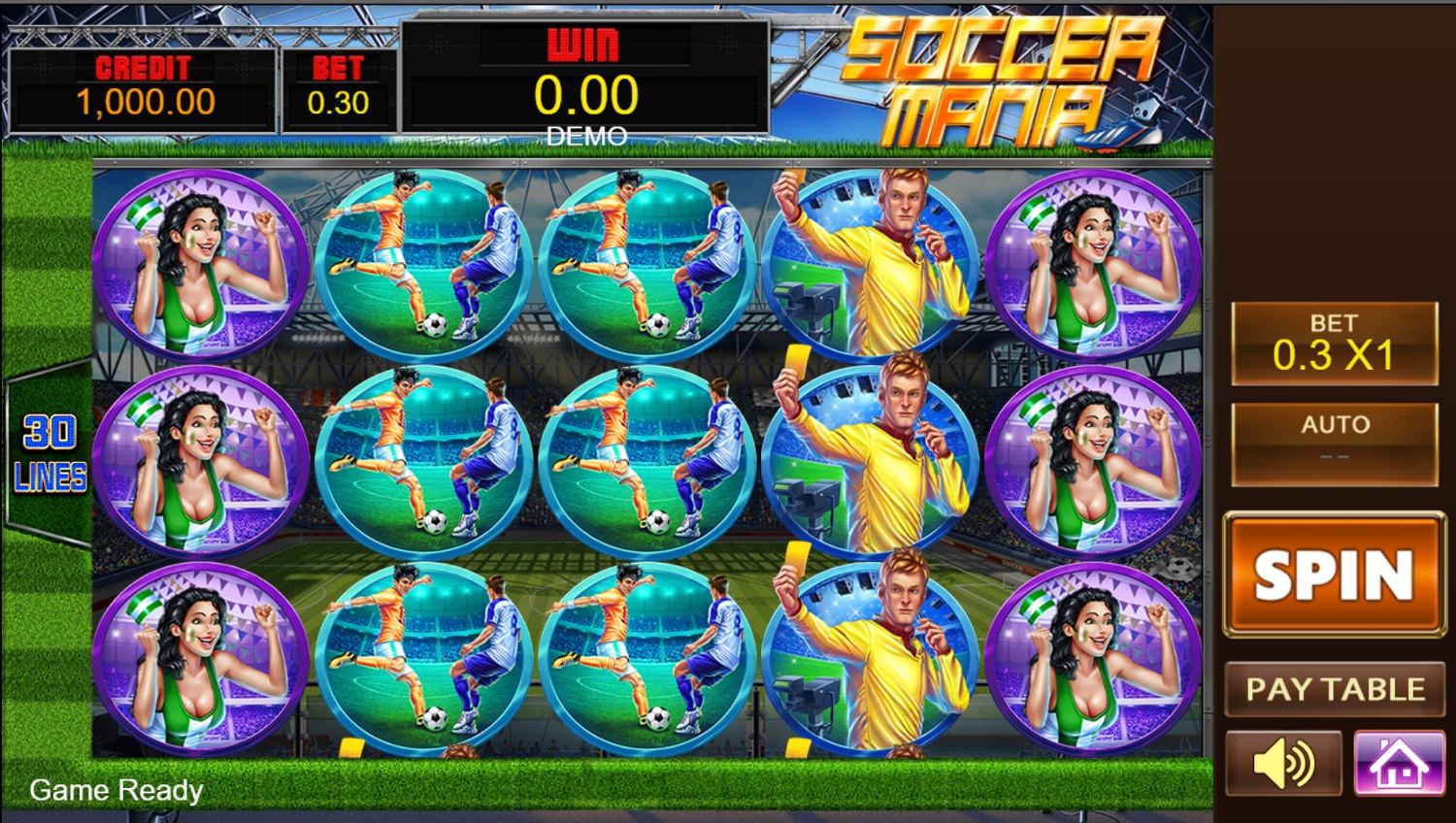 Soccer Mania Slot Gameplay