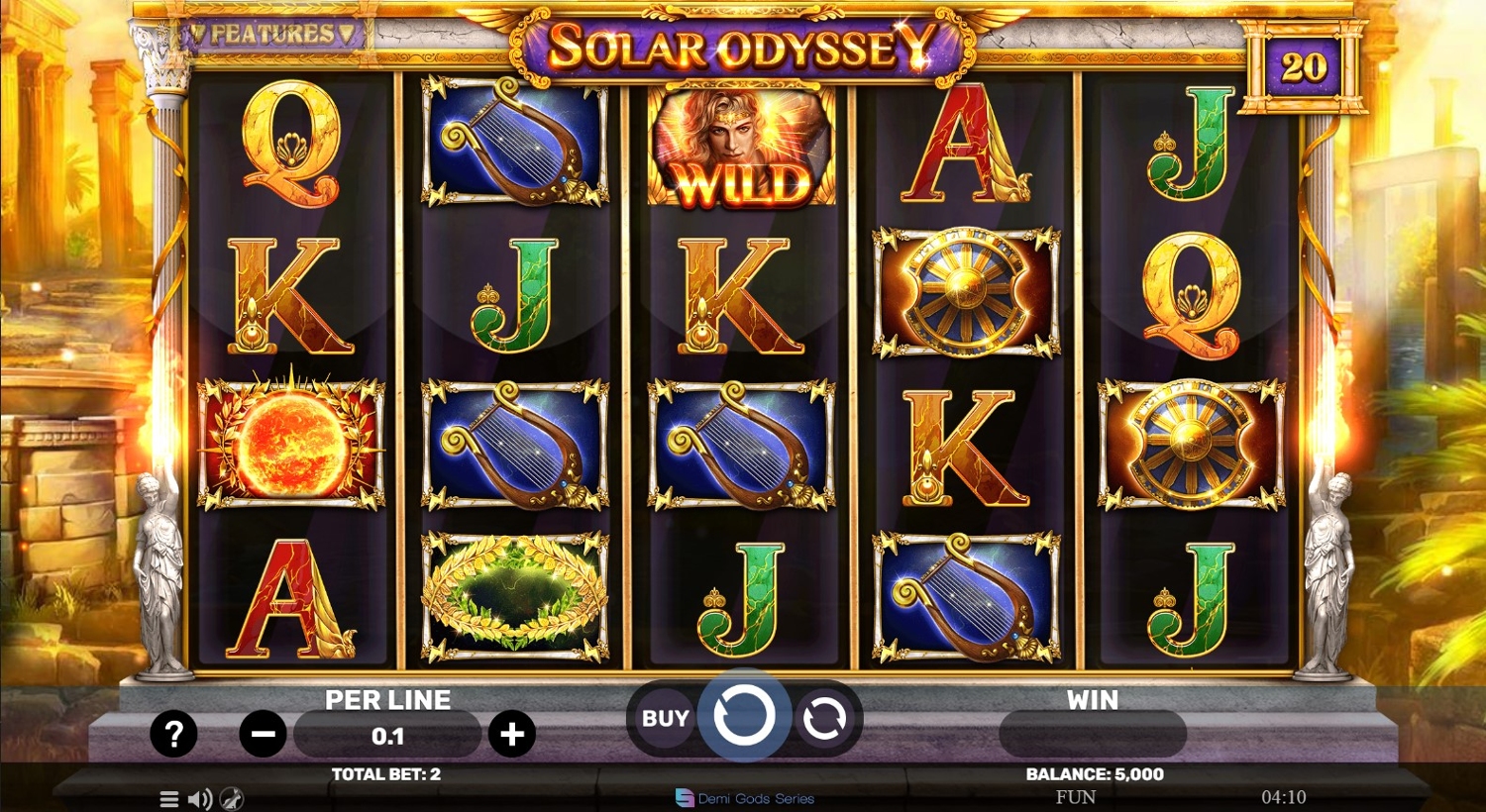 Solar Odyssey Slot Gameplay