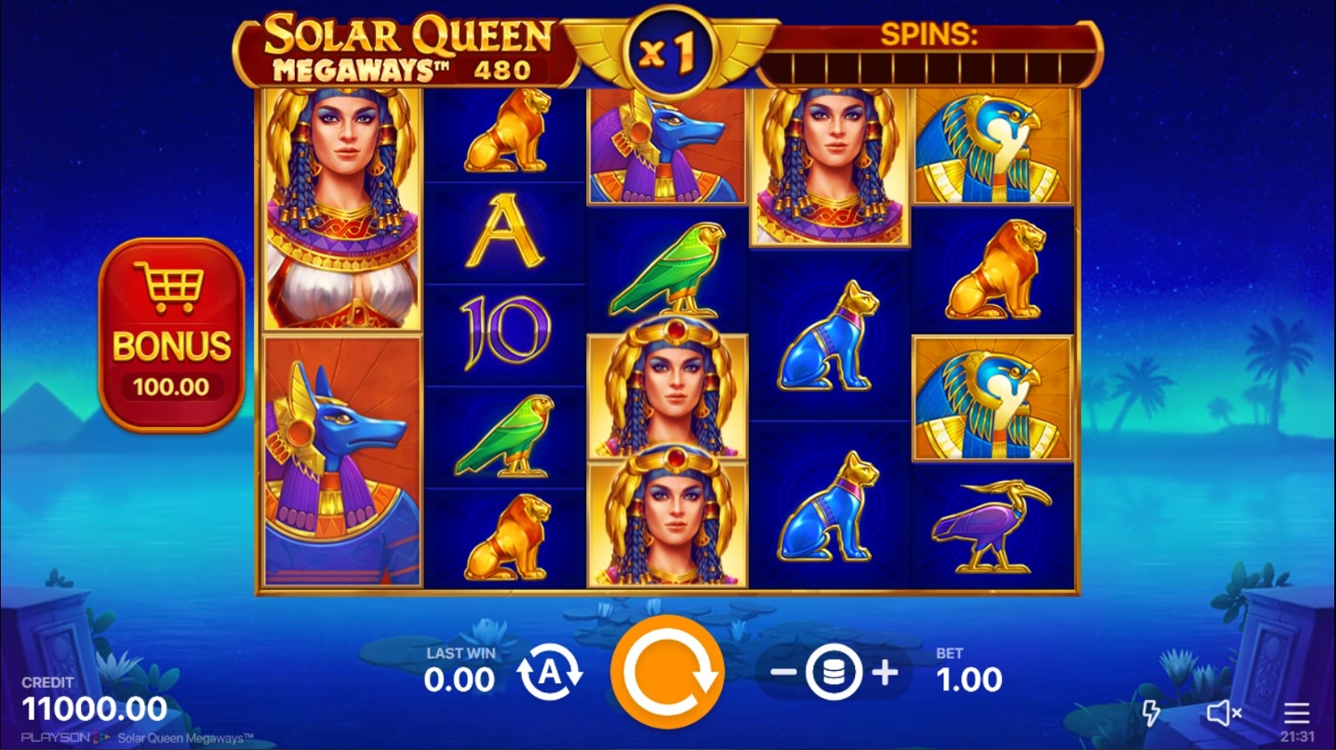 Solar Queen Megaways Slot Gameplay