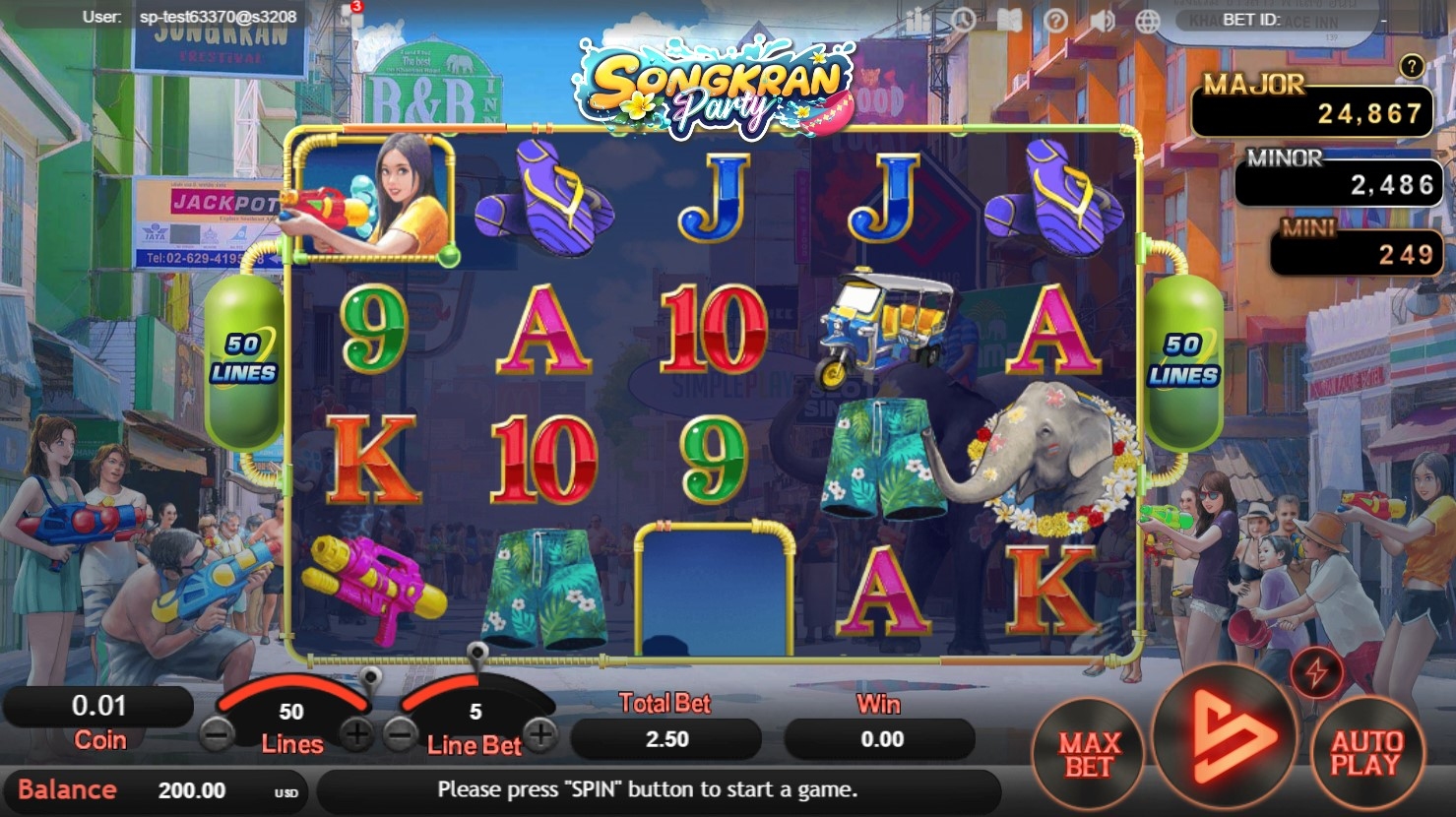 Songkran Party Slot Gameplay