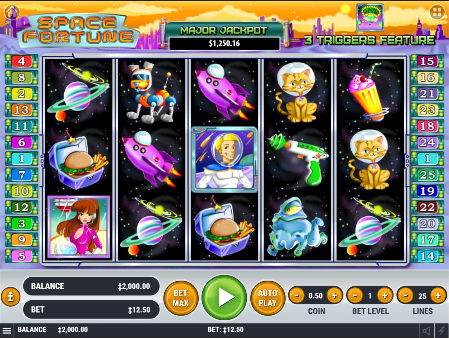 Space Fortune Slot Gameplay