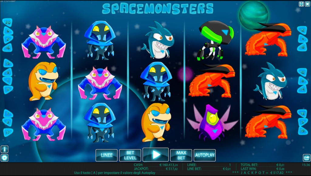 Space Monsters Slot Gameplay