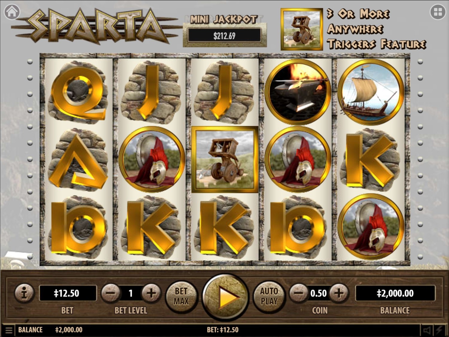 Sparta Slot Gameplay
