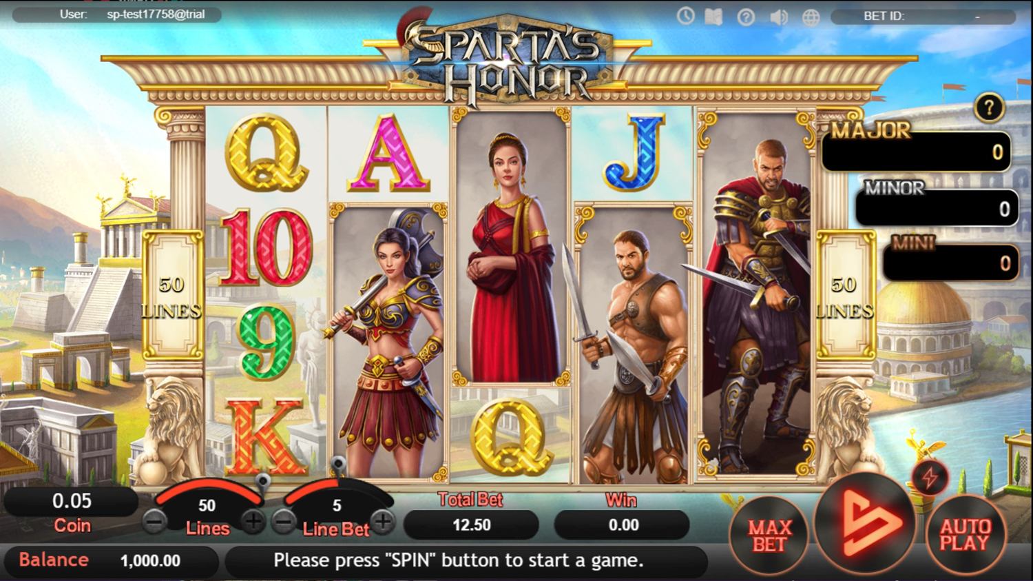 Spartas Honor Slot Gameplay