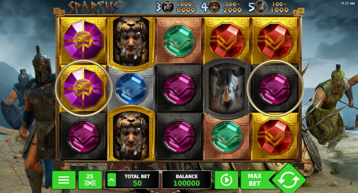 Spartus Slot Gameplay