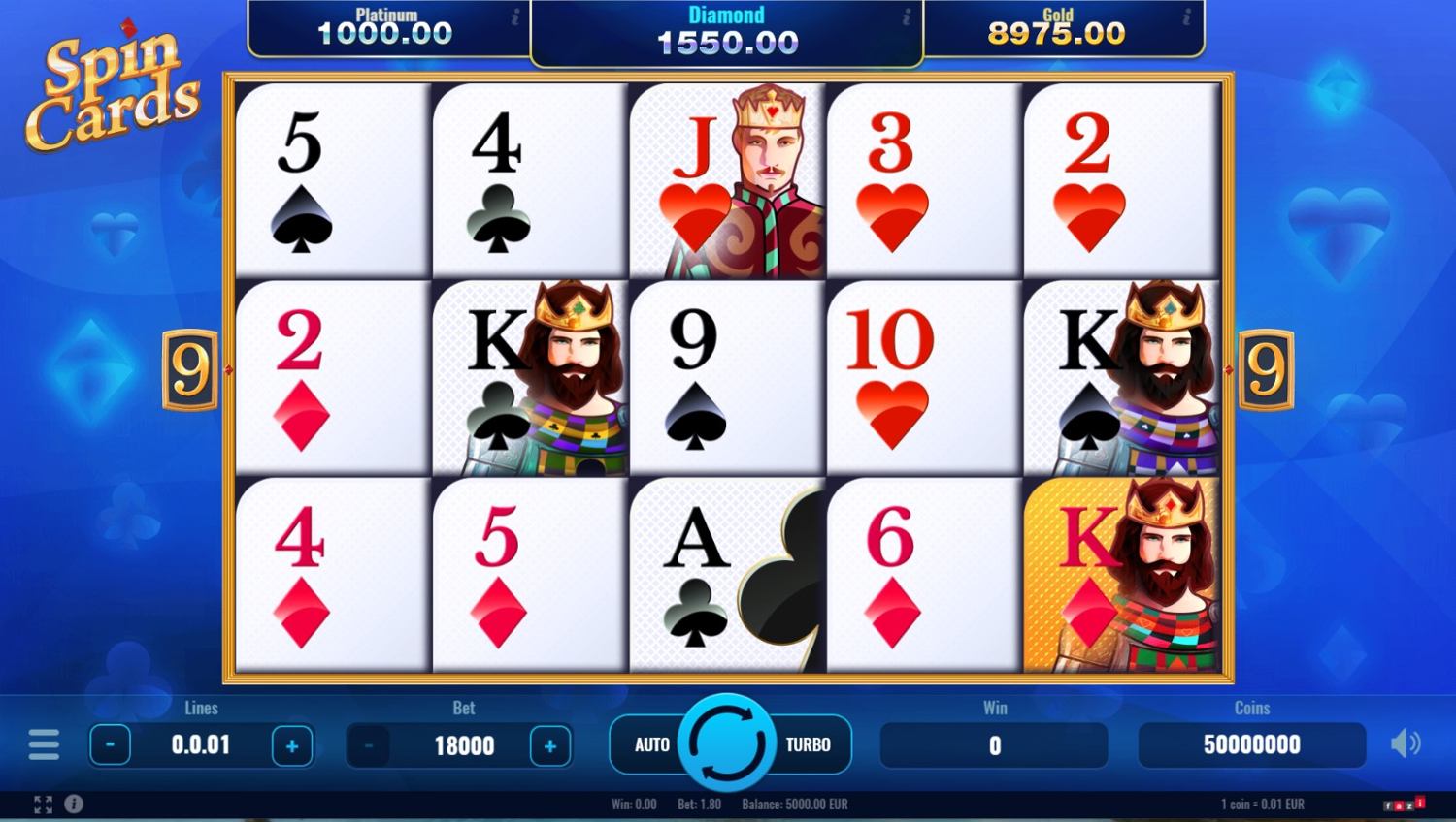 Spin Cards Slot Gameplay
