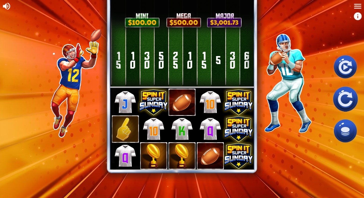 Spin it Super Sunday Slot Gameplay
