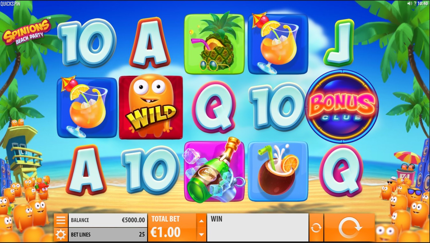 Spinions Beach Party Slot Gameplay