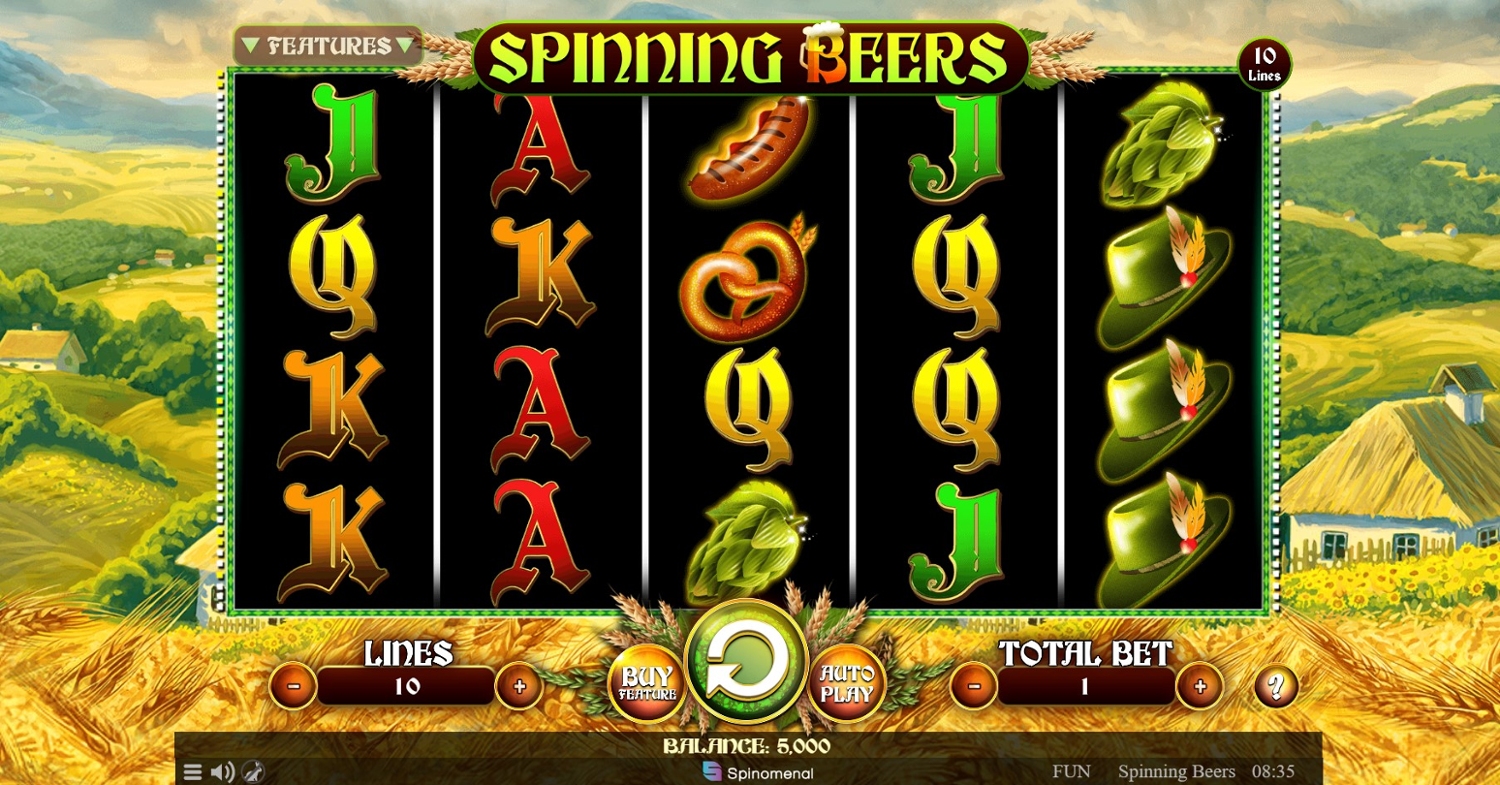 Spinning Beers Slot Gameplay