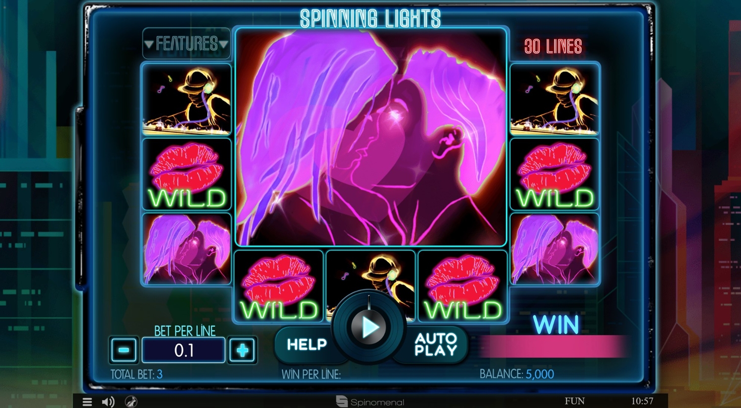 Spinning Lights Slot Gameplay