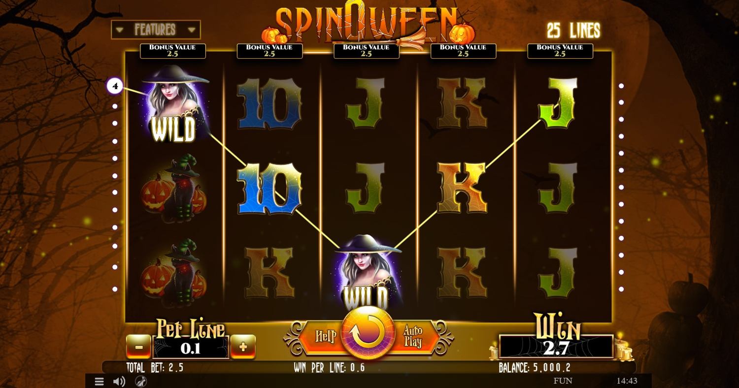 Spinoween Slot Gameplay