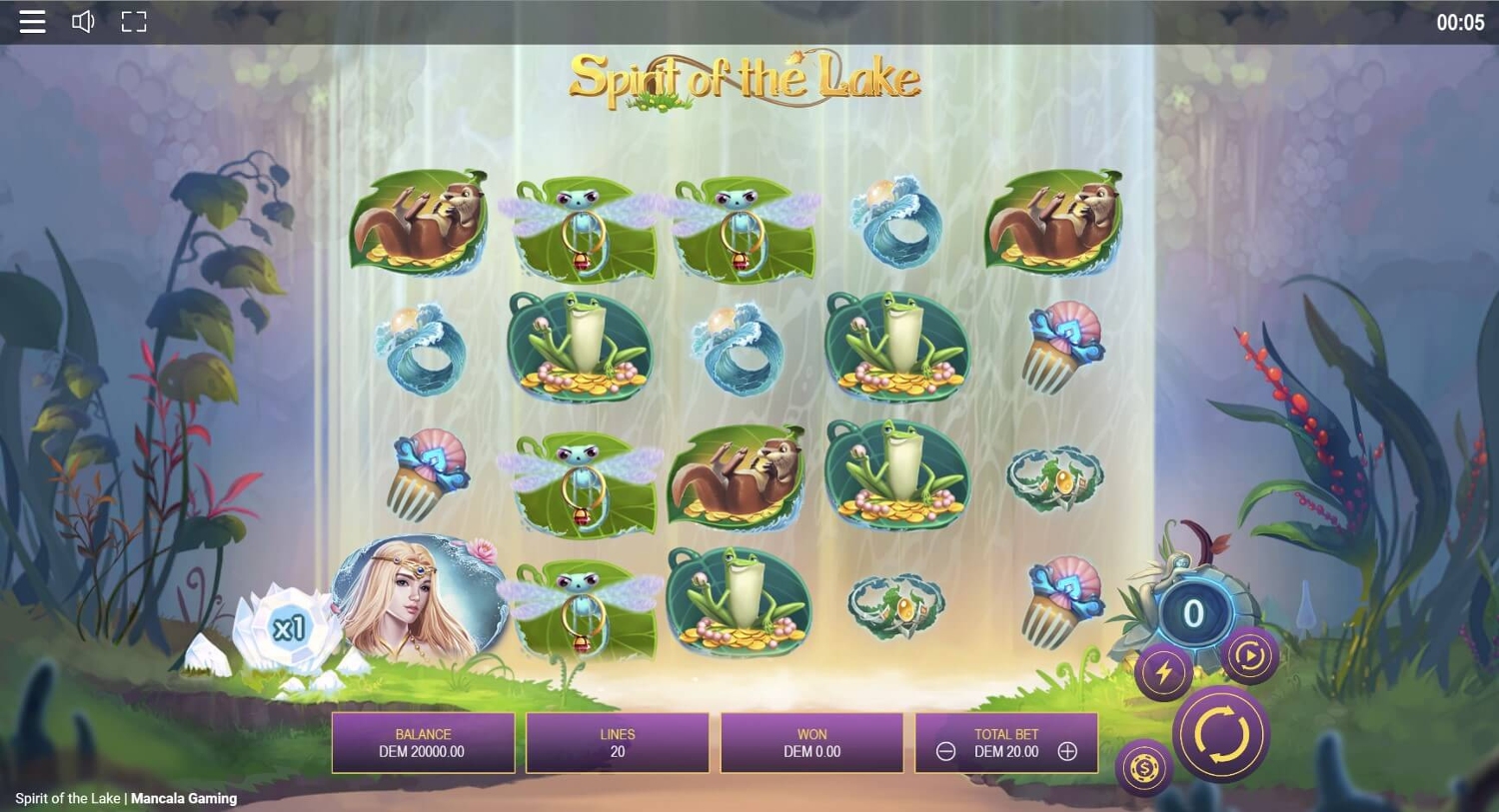 Spirit of the Lake Slot Gameplay