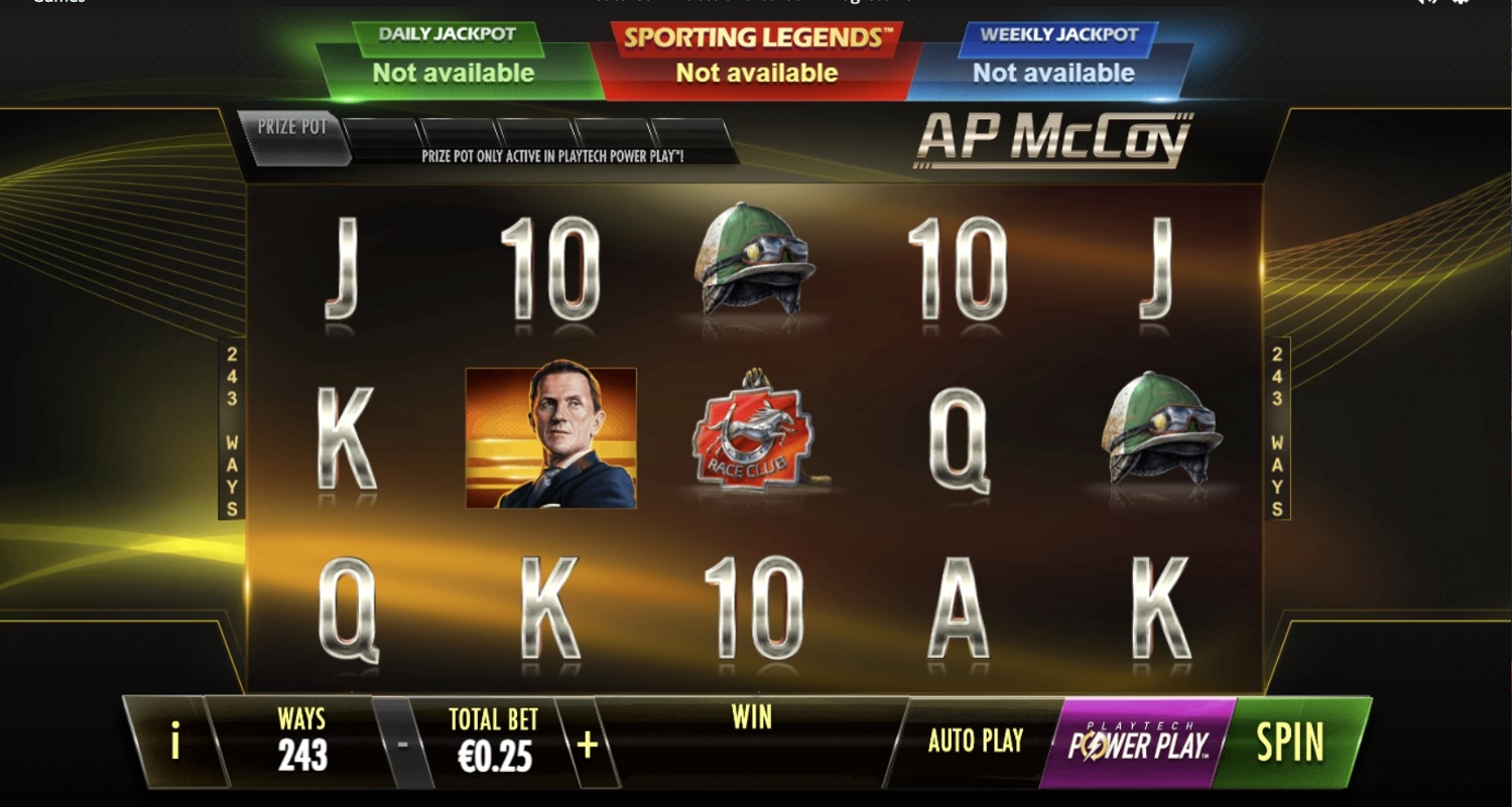 Sporting Legends: AP McCoy Slot Gameplay