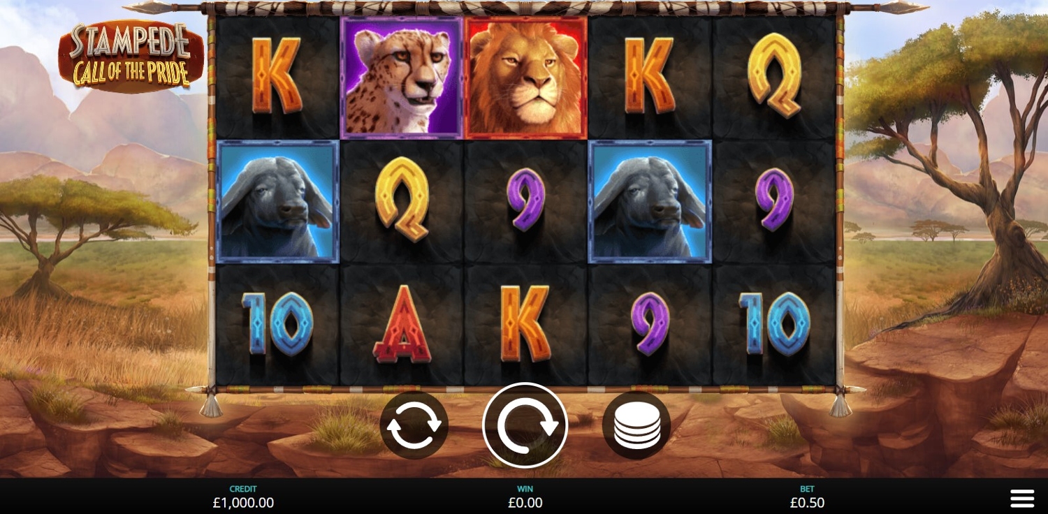 Stampede: Call of the Pride Slot Gameplay