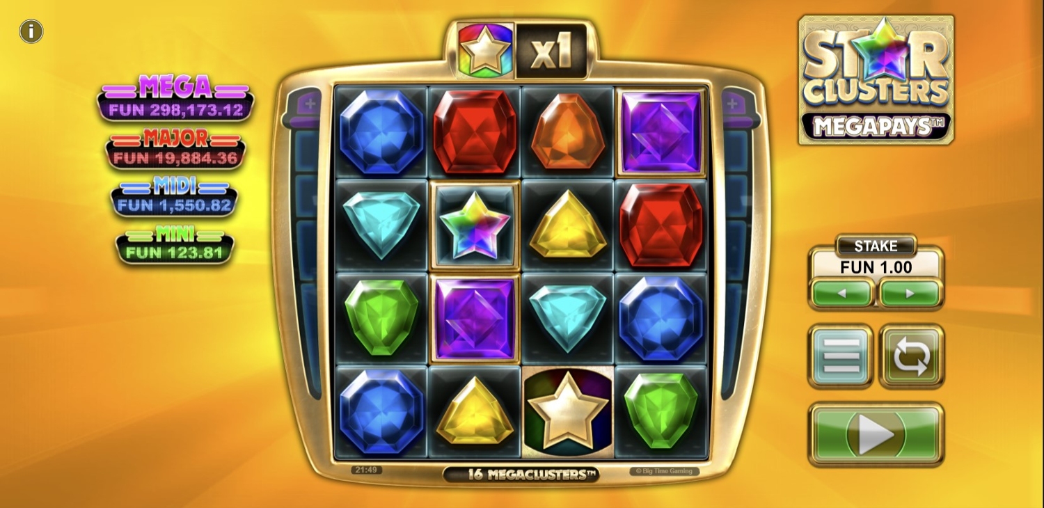 Star Clusters Megapays Slot Gameplay