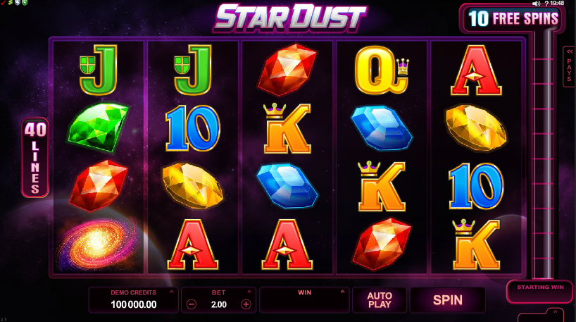 Star Dust Slot Gameplay