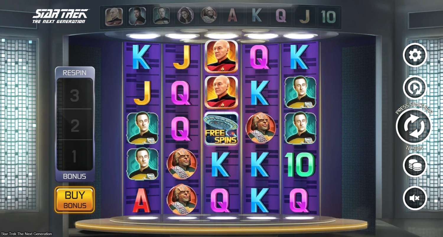 Star Trek The Next Generation (Atlantic Digital) Slot Gameplay