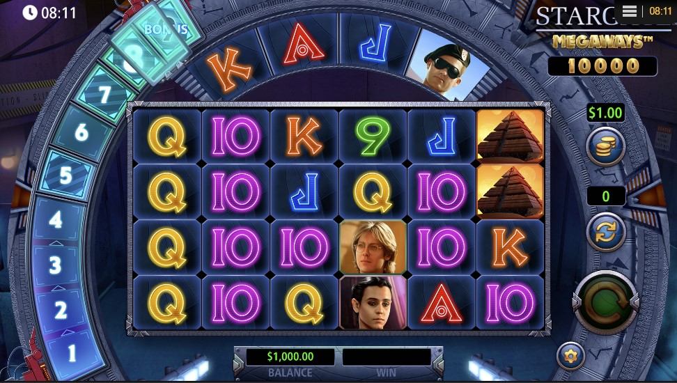 Stargate Megaways Slot Gameplay