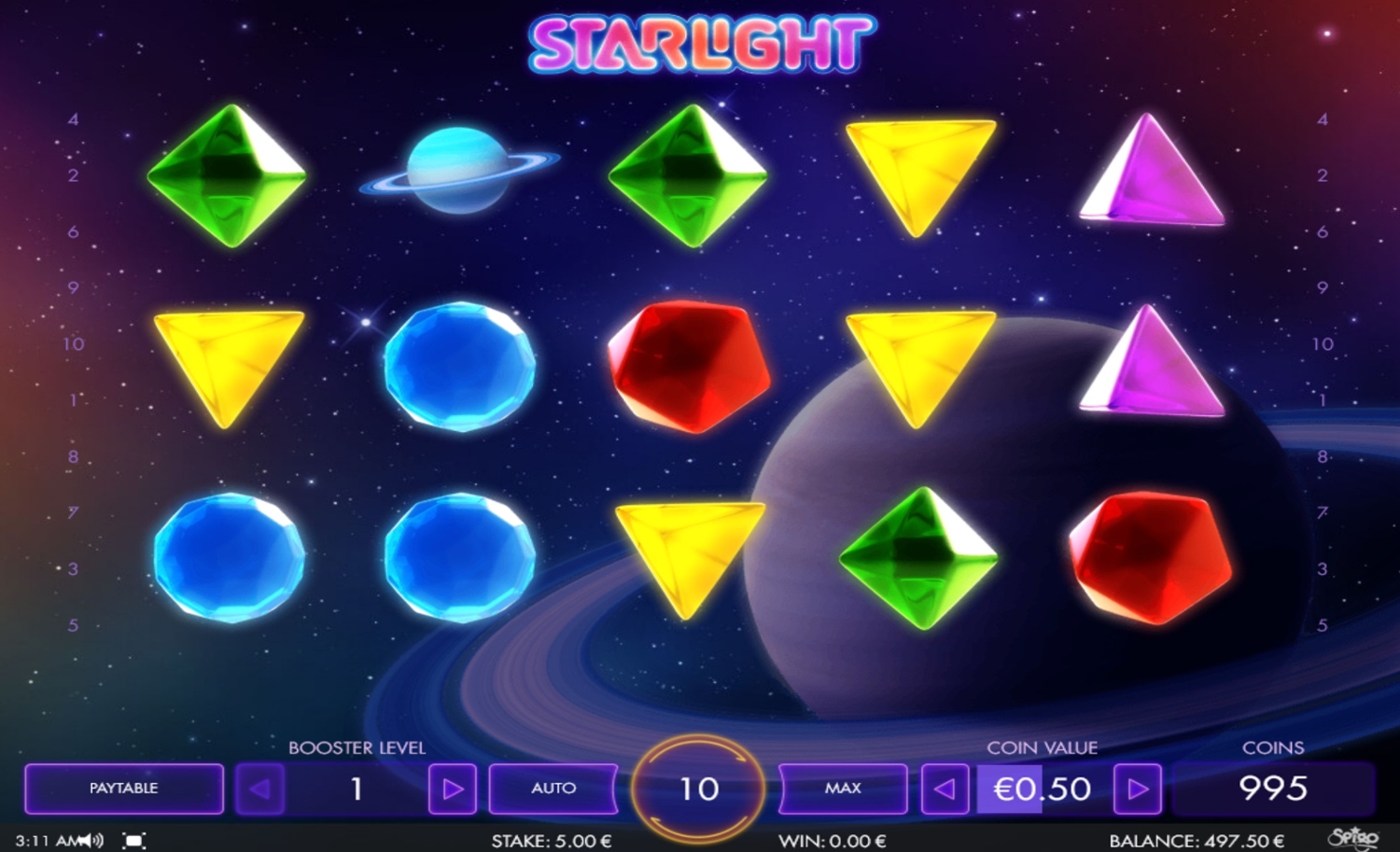 Starlight Slot Gameplay