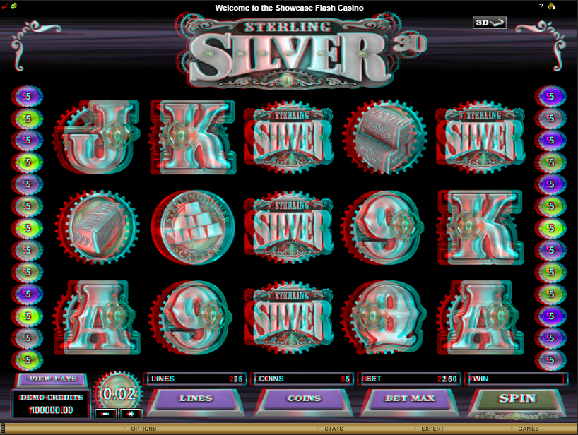 Sterling Silver 3D Slot Gameplay
