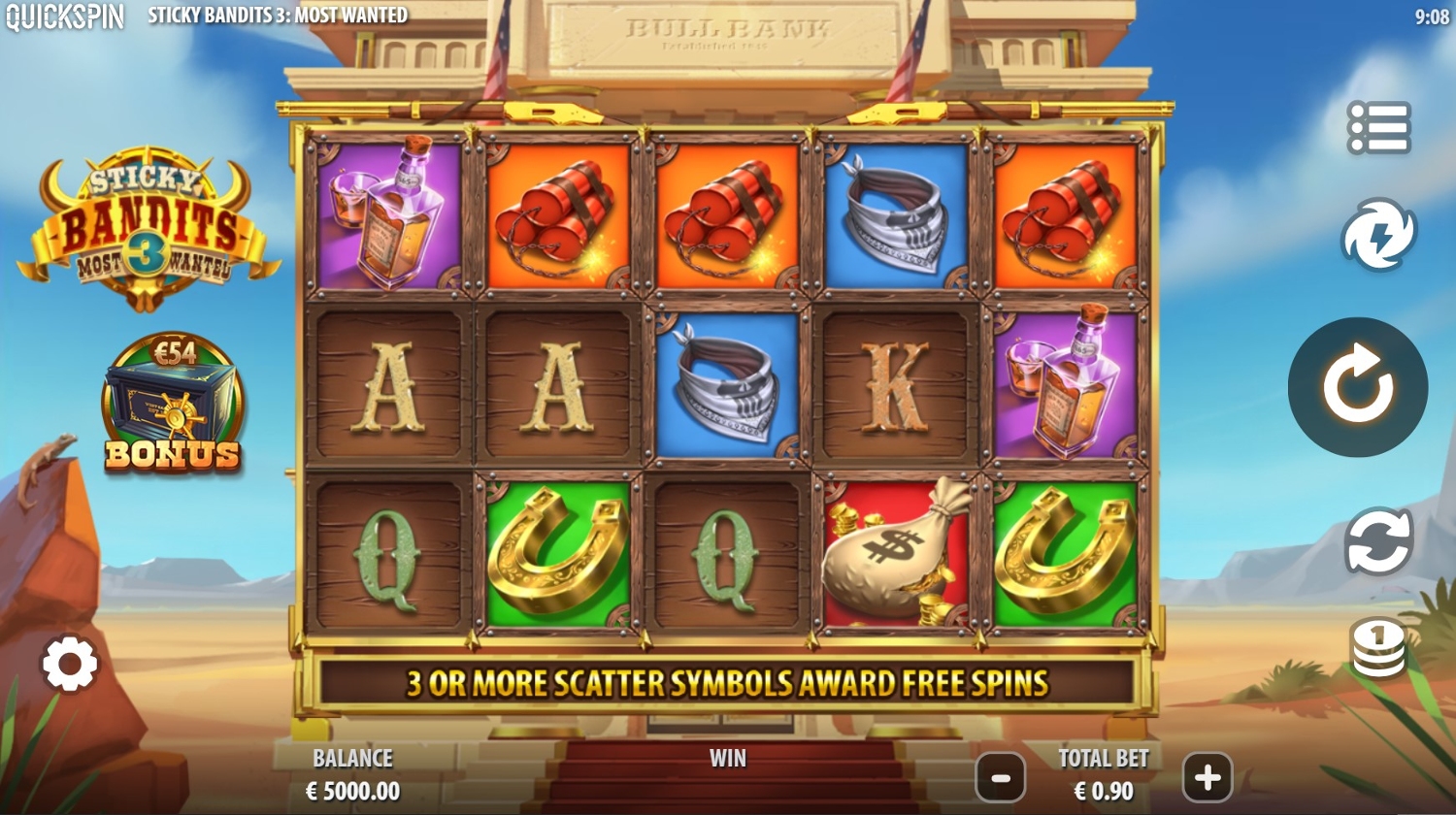 Sticky Bandits 3 Most Wanted Slot Gameplay