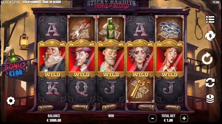 Sticky Bandits Trail of Blood Slot Gameplay