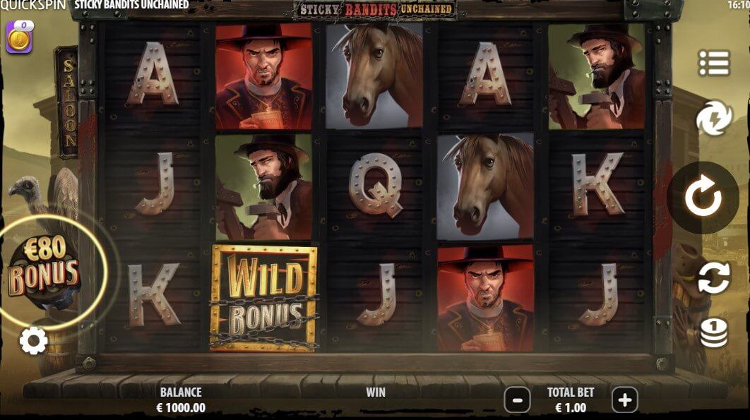 Sticky Bandits Unchained Slot Gameplay