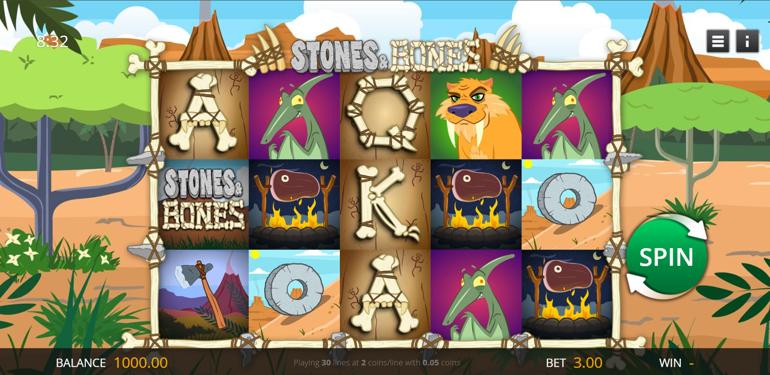 Stones and Bones Slot Gameplay