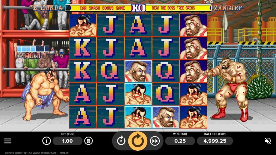 Street Fighter II (NetEnt) Slot Gameplay