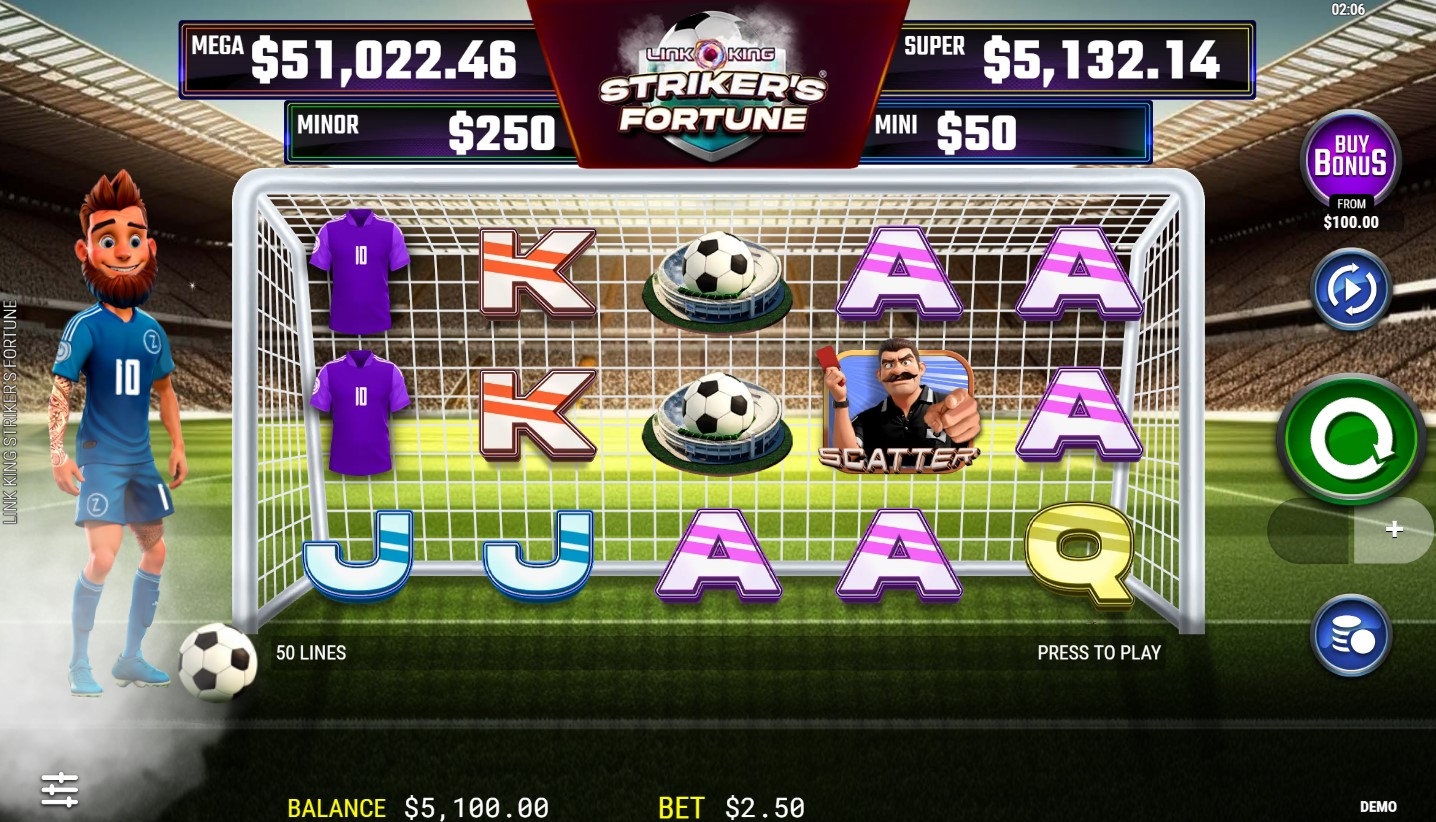 Striker's Fortune Slot Gameplay