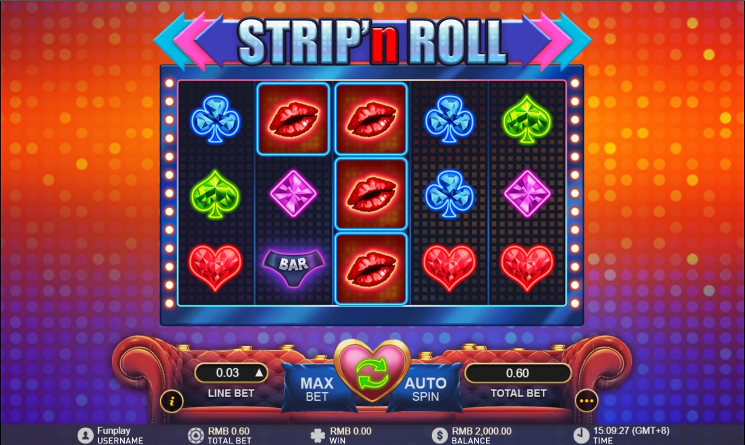 Strip n Roll Slot Gameplay