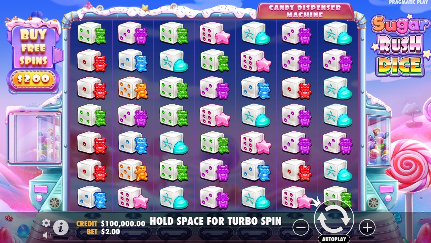 Sugar Rush Dice Slot Gameplay