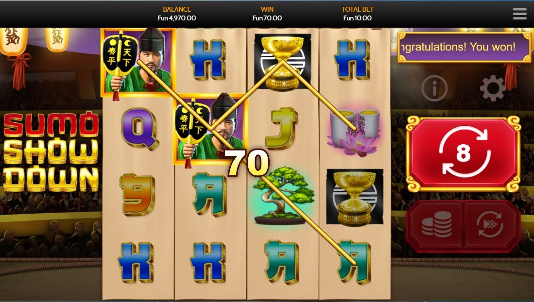 Sumo Showdown Slot Gameplay