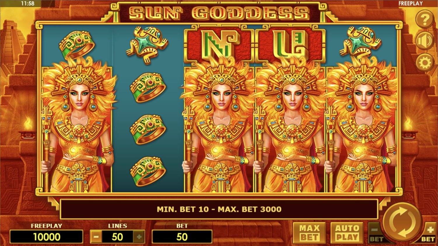 Sun Goddess Slot Gameplay