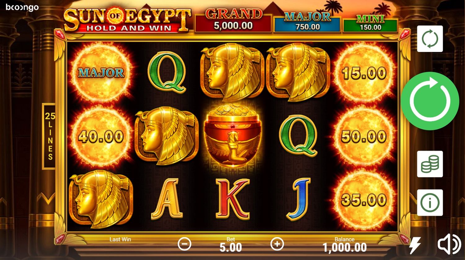 Sun of Egypt Hold and Win Slot Gameplay