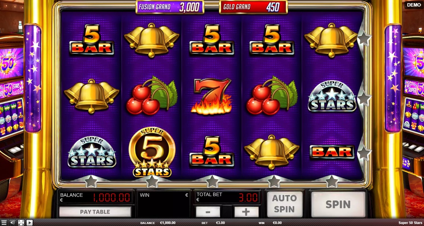 Super 50 Stars Slot Gameplay