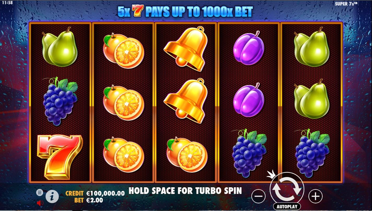 Super 7s Slot Gameplay